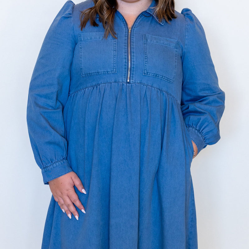 Like You Love Me Denim Dress