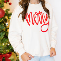 Cream and Red Merry Sweatshirt