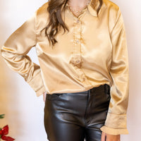 Busy Babe Satin Blouse