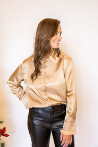 Busy Babe Satin Blouse