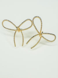 Gold Rope Bow Earrings