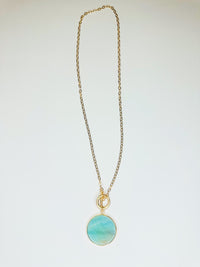 Marbled Turquoise Stone Necklace